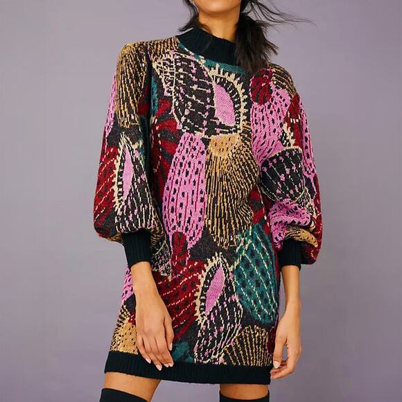 Farm Rio Soraya Tunic Sweater Dress Size S - Picture 2 of 7
